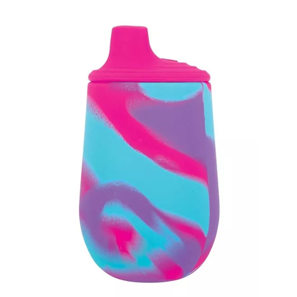 Nuby Baby Trainer Sippy Cup Pink Silicone BPA Free‎ Free Flow Spout New In Box